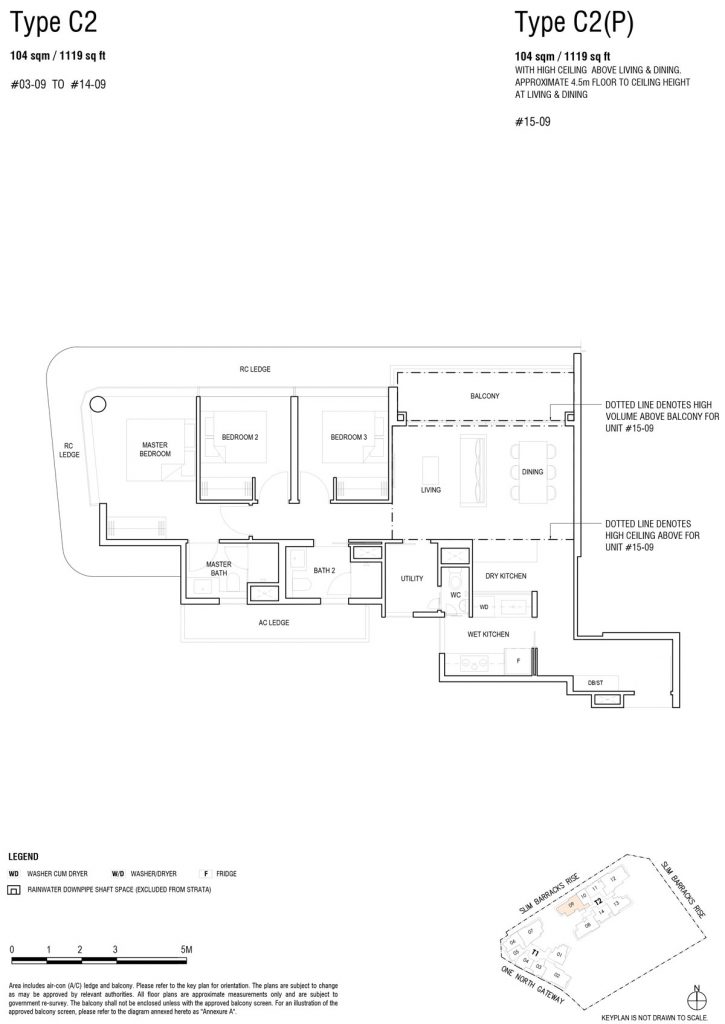 One-North-Eden-3-Bedroom-Type-C2-1119sf