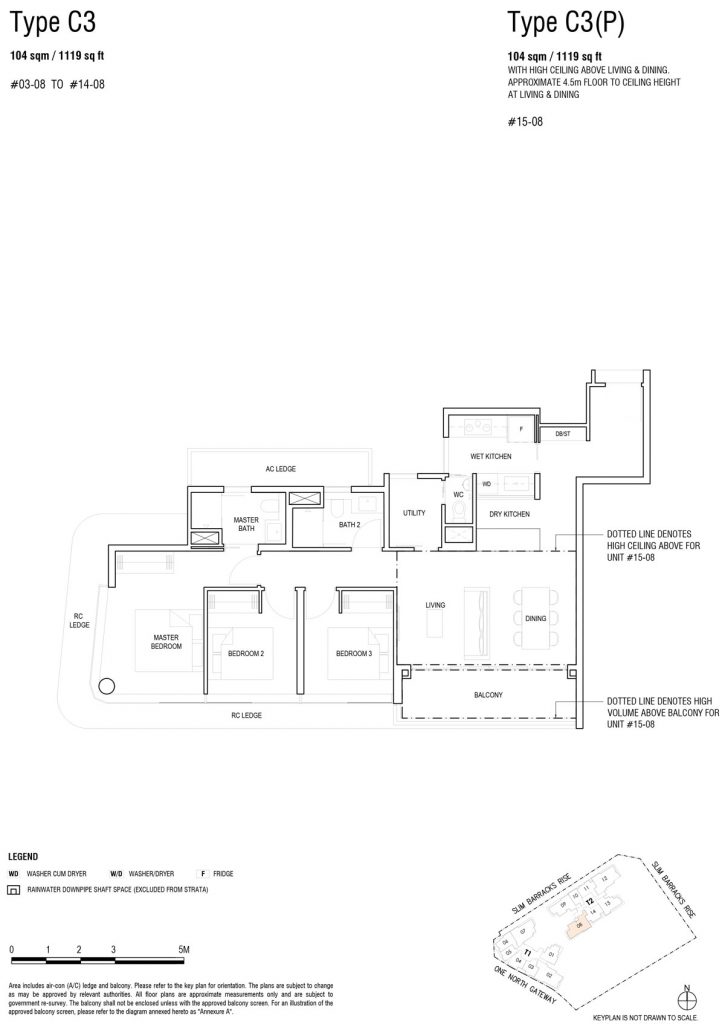 One-North-Eden-3-Bedroom-Type-C3-1119sf